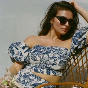 Abercrombie & Fitch | Off-The-Shoulder Poplin Set Top